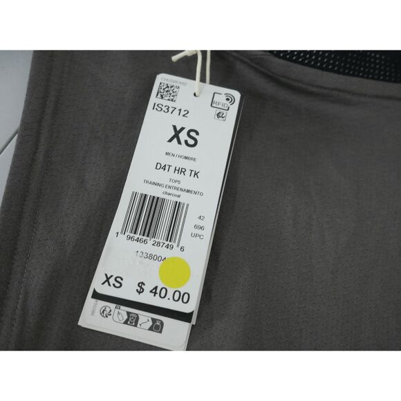 adidas Men's Designed for Training Intensity Tank Top Charcoal XS - Picture 4 of 7